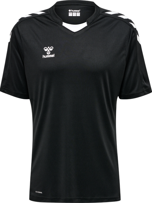 hmlCORE XK POLY JERSEY S/S, BLACK, packshot