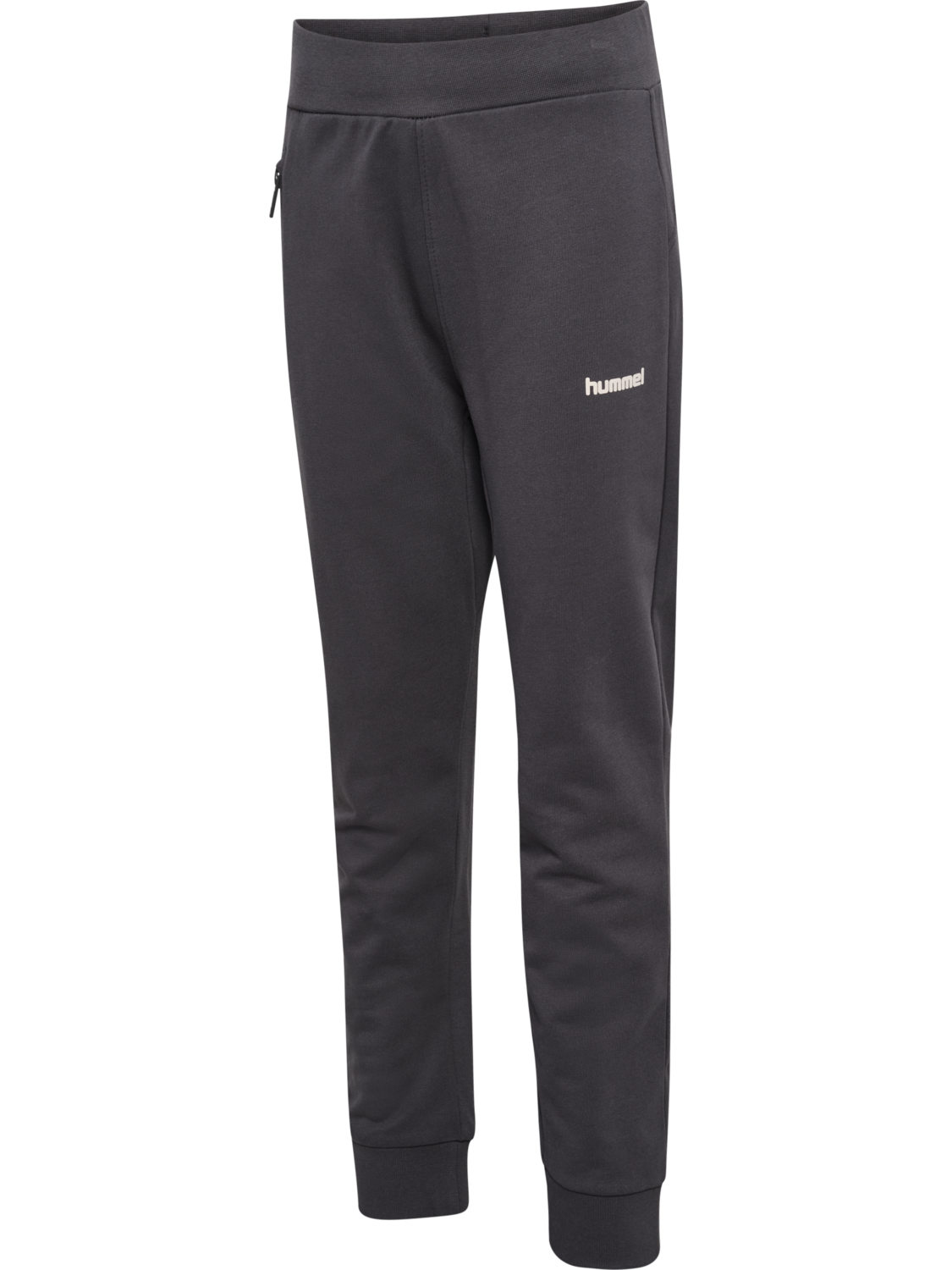 hmlJR REGULAR ADJ WAIST PANTS, EBONY, packshot