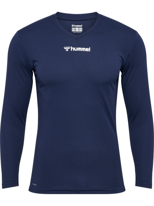 hmlBL ESSENTIAL TEE L/S, MARINE, packshot