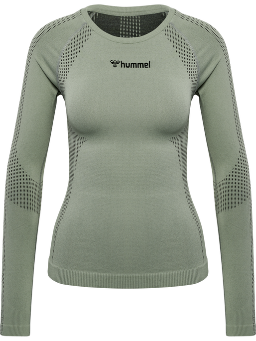 hmlMT SHAPING SEAMLESS T-SHIRT L/S, SEAGRASS, packshot
