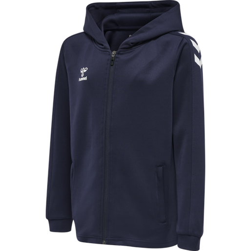 hmlCORE XK POLY ZIP HOOD SWEAT KIDS, MARINE hmlCORE XK POLY ZIP HOOD SWEAT KIDS, MARINE, packshot