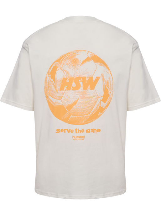 hmlLOOSE T-SHIRT S/S HSW FOOTBALL, BLANC DE BLANC, packshot