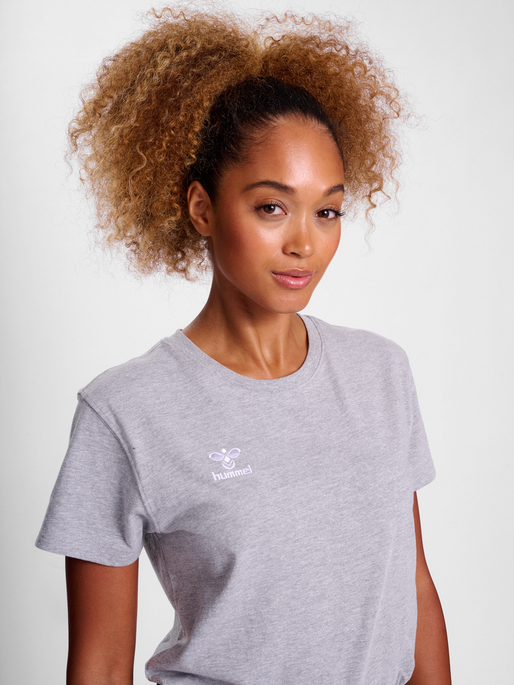 hummel GO 2.0 T-SHIRT - MELANGE GREY WOMAN S/S