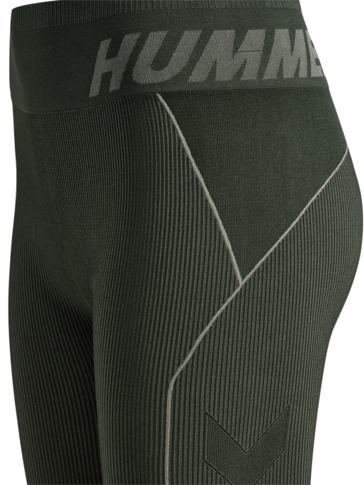 hmlTE CHRISTEL SEAMLESS MW TIGHTS, CLIMBING IVY/SEAGRASS MELANGE, packshot