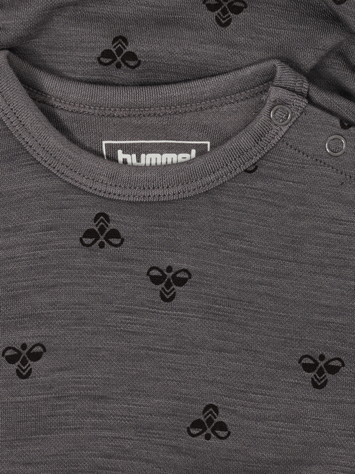hmlMINI WOOL BODY L/S, CHARCOAL GRAY, packshot