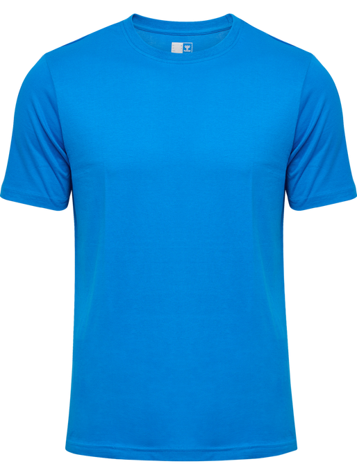 hmlELEMENTAL CHEVRON COTTON TEE, INDIGO BUNTING, packshot