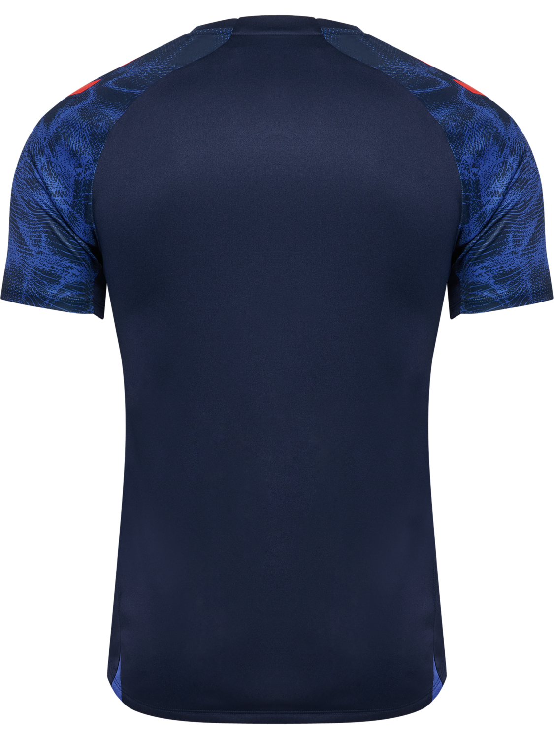 hmlBLAZE26 PRO TRAINING JERSEY S/S, MARINE/CHERRY TOMATO, packshot