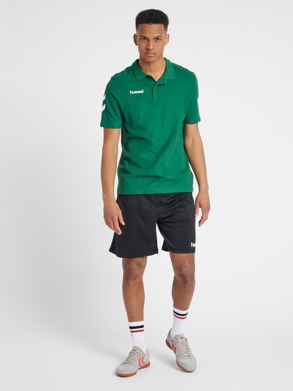 HMLGO COTTON POLO, EVERGREEN, model