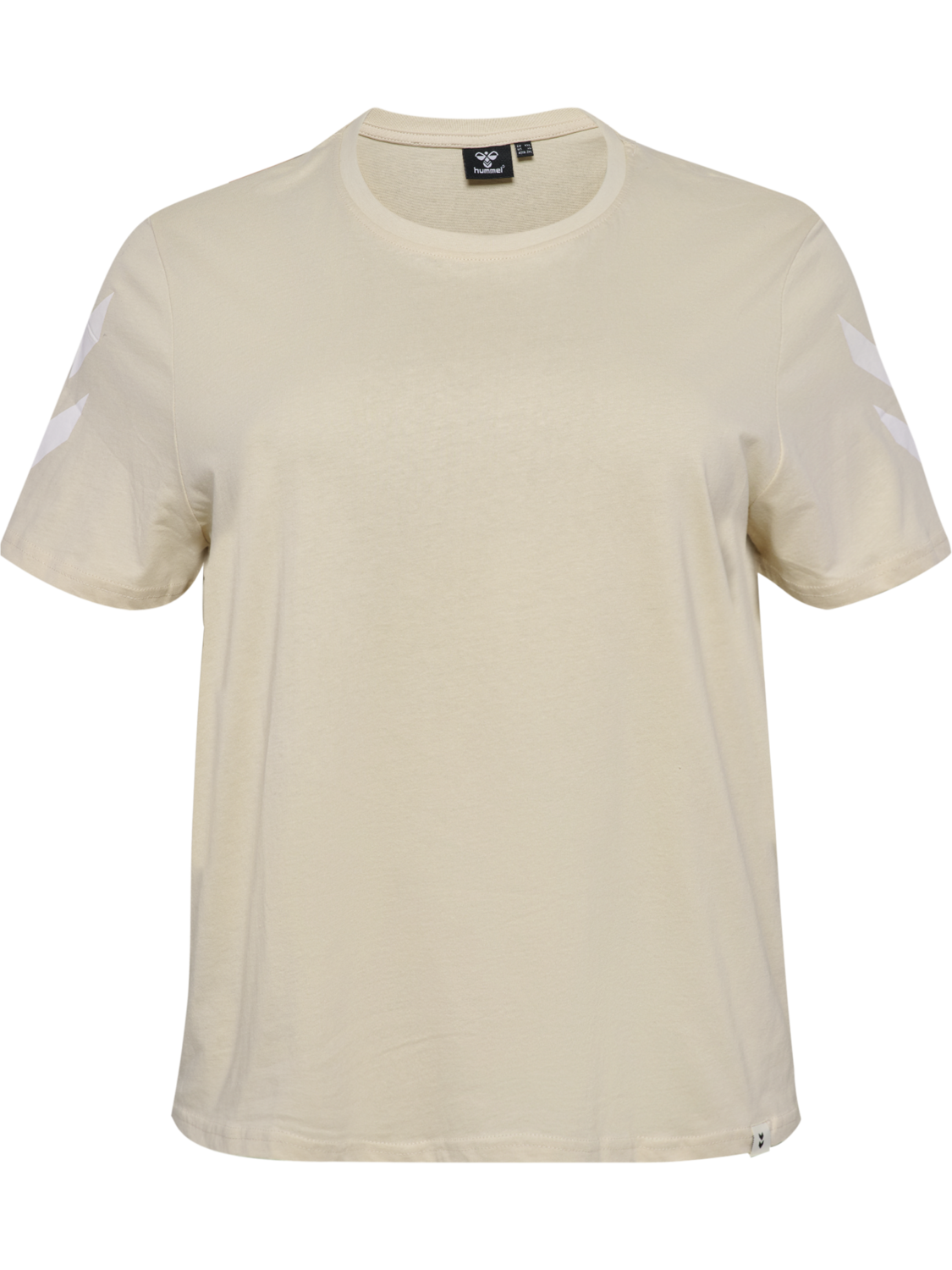 hmlLEGACY WO CHEVRON T-SHIRT PLUS, PUMICE STONE, packshot