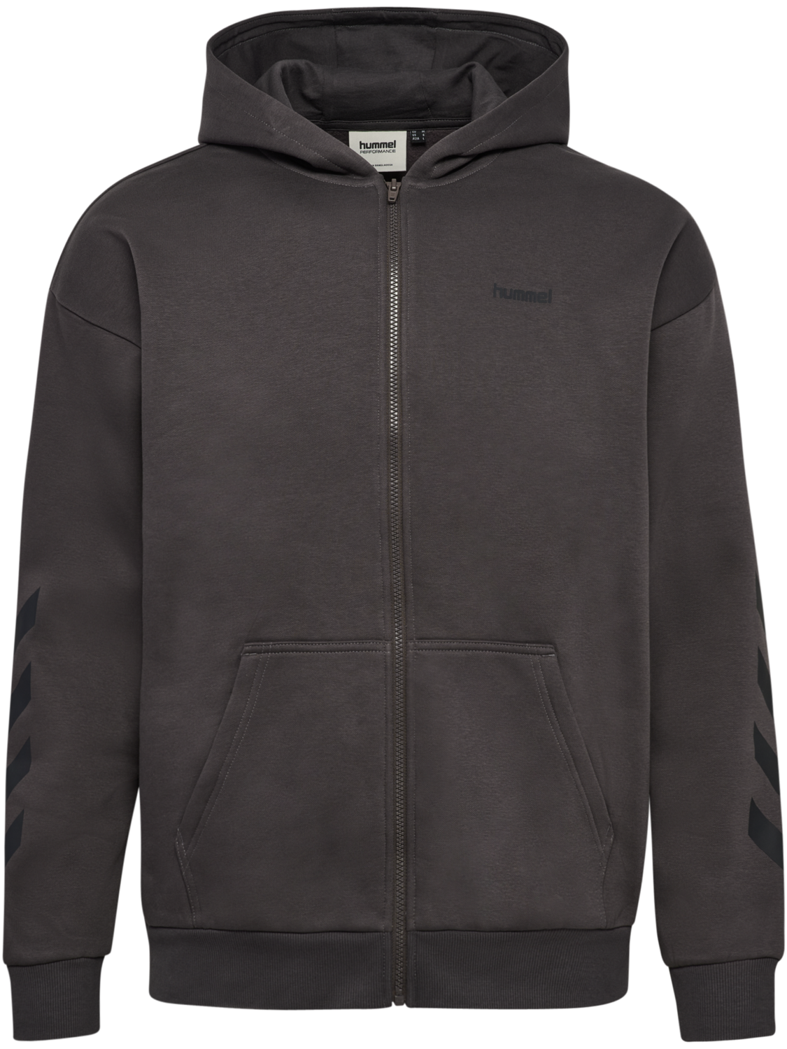 hmlKEEPER CHEVRON ZIP HOODIE, SHALE, packshot