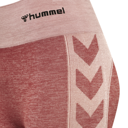 hmlCLEA SEAMLESS MID WAIST TIGHTS, WITHERED ROSE/ROSE TAN MELANGE, packshot