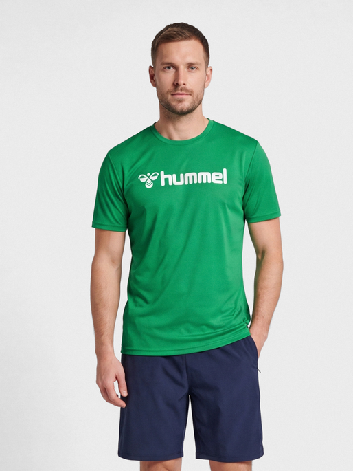 hmlLOGO JERSEY S/S, JELLY BEAN, model
