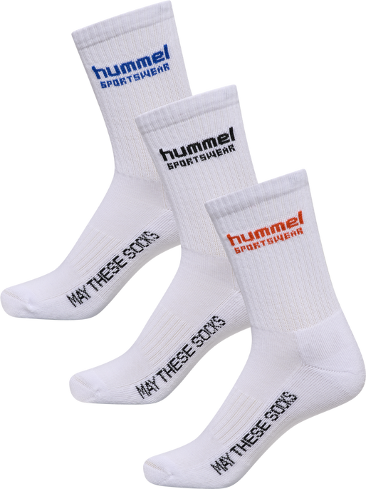 hml3-PACK SOCKS SPORTSWEAR, WHITE/PAPRIKA hml3-PACK SOCKS SPORTSWEAR, WHITE/PAPRIKA, packshot