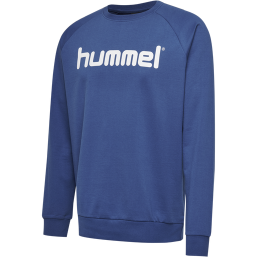 HUMMEL GO COTTON LOGO SWEATSHIRT, TRUE BLUE, packshot