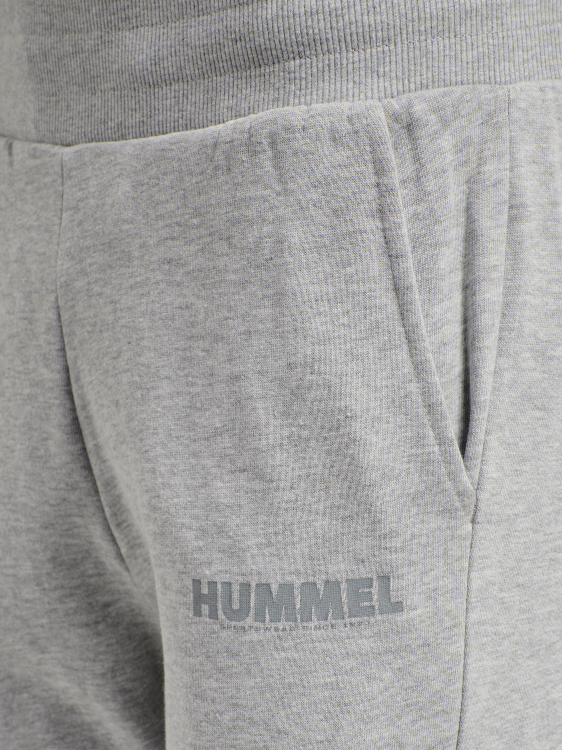 hmlLEGACY WOMAN TAPERED PANTS, GREY MELANGE, packshot