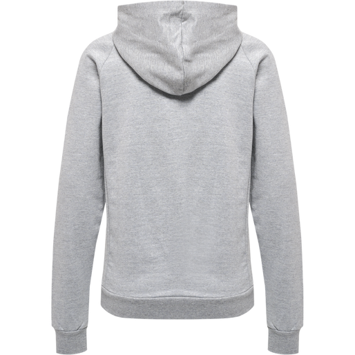 hmlMOVE GRID COTTON ZIP HOODIE WOMA, GREY MELANGE, packshot