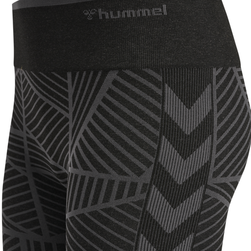 hmlMT ENERGY SEAMLESS MW SHORTS, BLACK/ASPHALT MELANGE, packshot