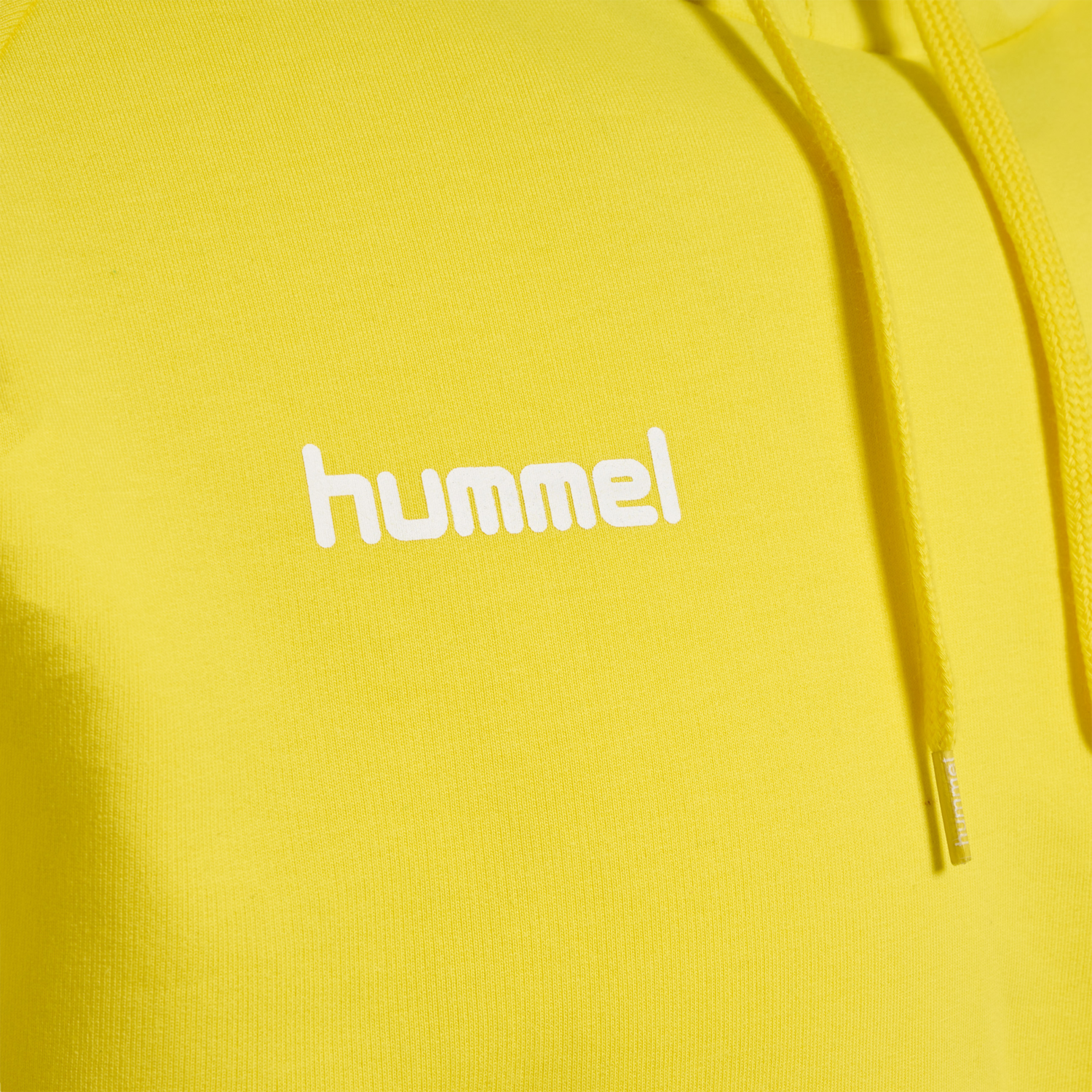 HUMMEL GO COTTON HOODIE, BLAZING YELLOW, packshot