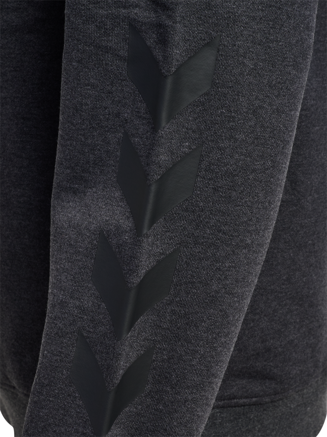 hmlCHEVRON ATHLETIC SWEATSHIRT, DARK GREY MELANGE, packshot