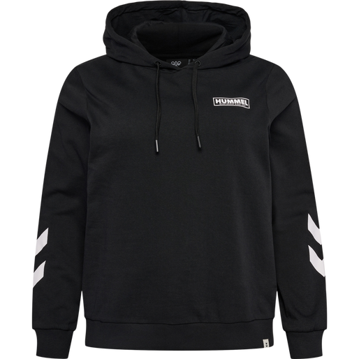 hmlLEGACY WO REGULAR HOODIE PLUS, BLACK, packshot