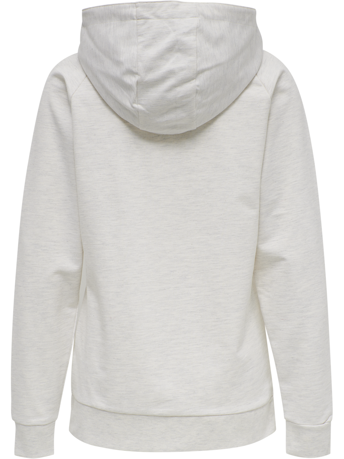 HUMMEL GO COTTON LOGO HOODIE WOMAN, EGRET MELANGE, packshot