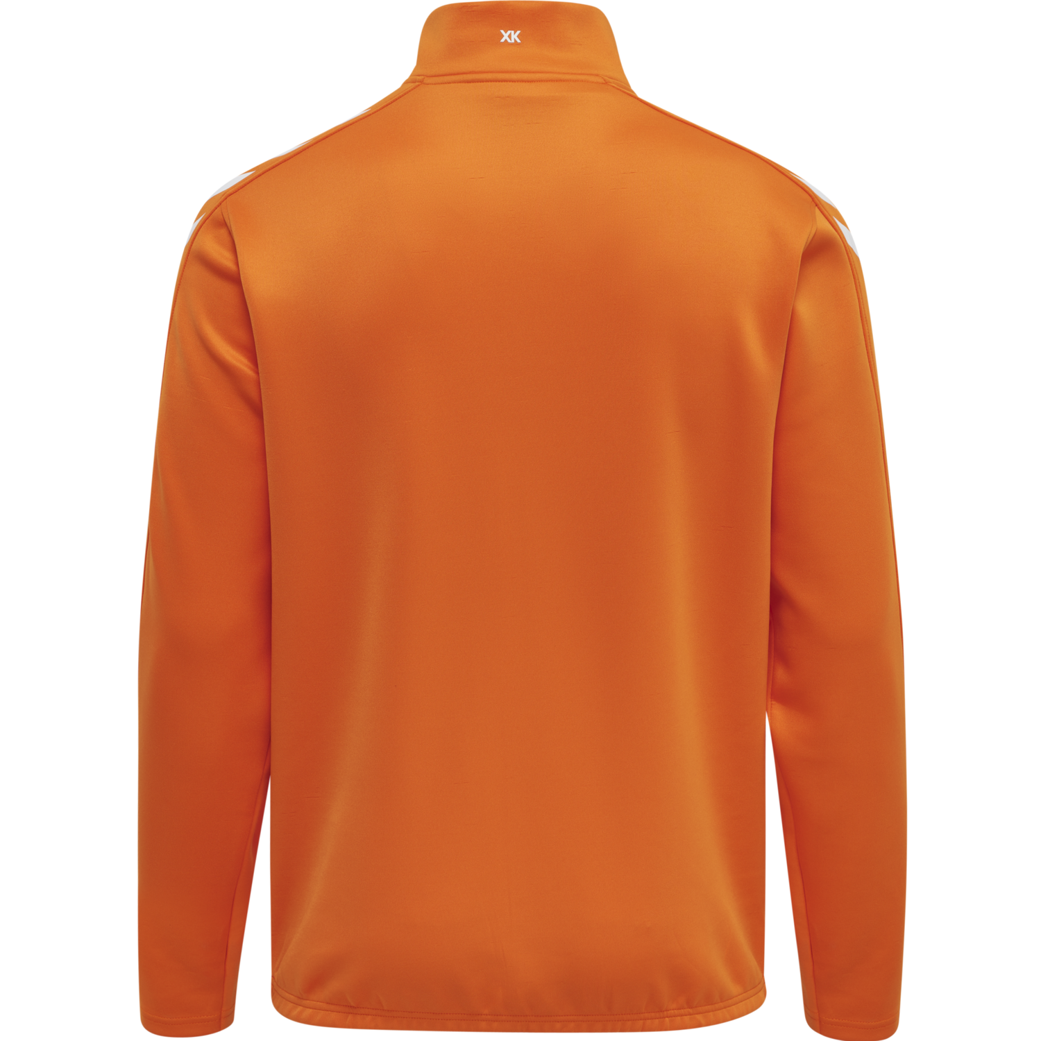 hmlCORE XK HALF ZIP POLY SWEAT, ORANGE TIGER, packshot