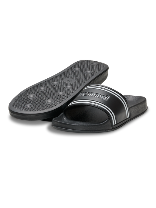 POOL SLIDE RETRO, BLACK/WHITE POOL SLIDE RETRO, BLACK/WHITE, packshot