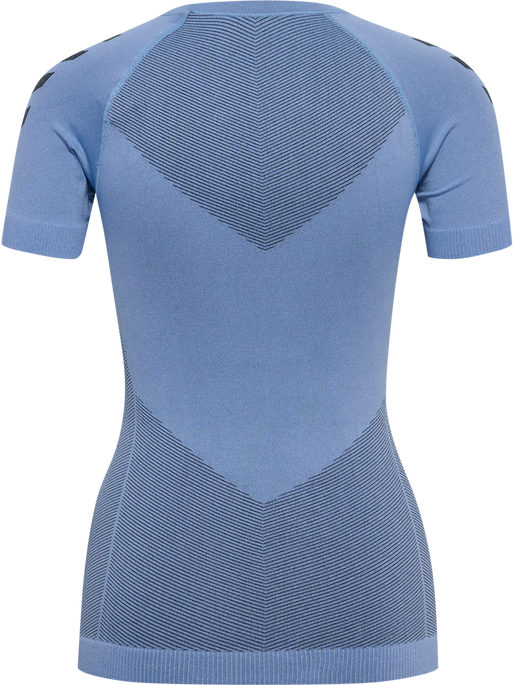 HUMMEL FIRST SEAMLESS JERSEY S/S W, BEL AIR BLUE, packshot
