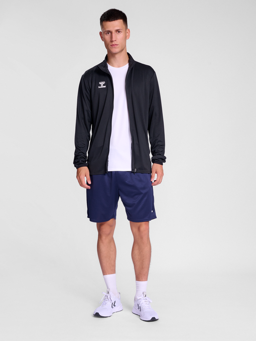 hmlESSENTIAL TRACK JACKET, BLACK, model