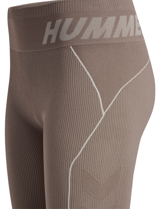 hmlTE CHRISTEL SEAMLESS MW TIGHTS, CHATEAU GRAY/DRIFTWOOD MELANGE, packshot