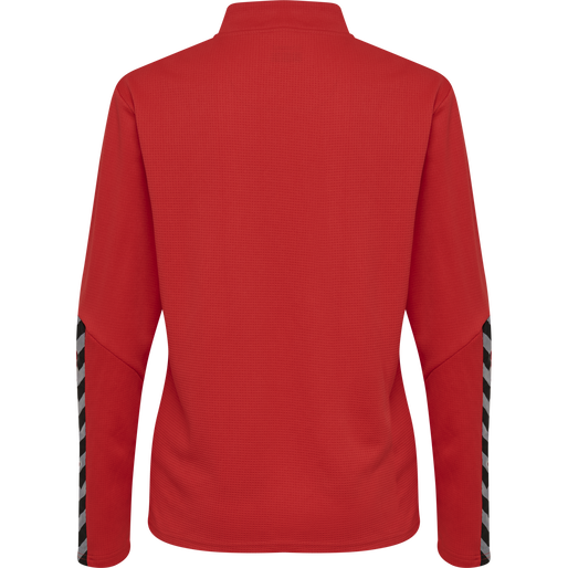 hmlAUTHENTIC HALF ZIP SWEATSHIRT WOMAN, TRUE RED, packshot