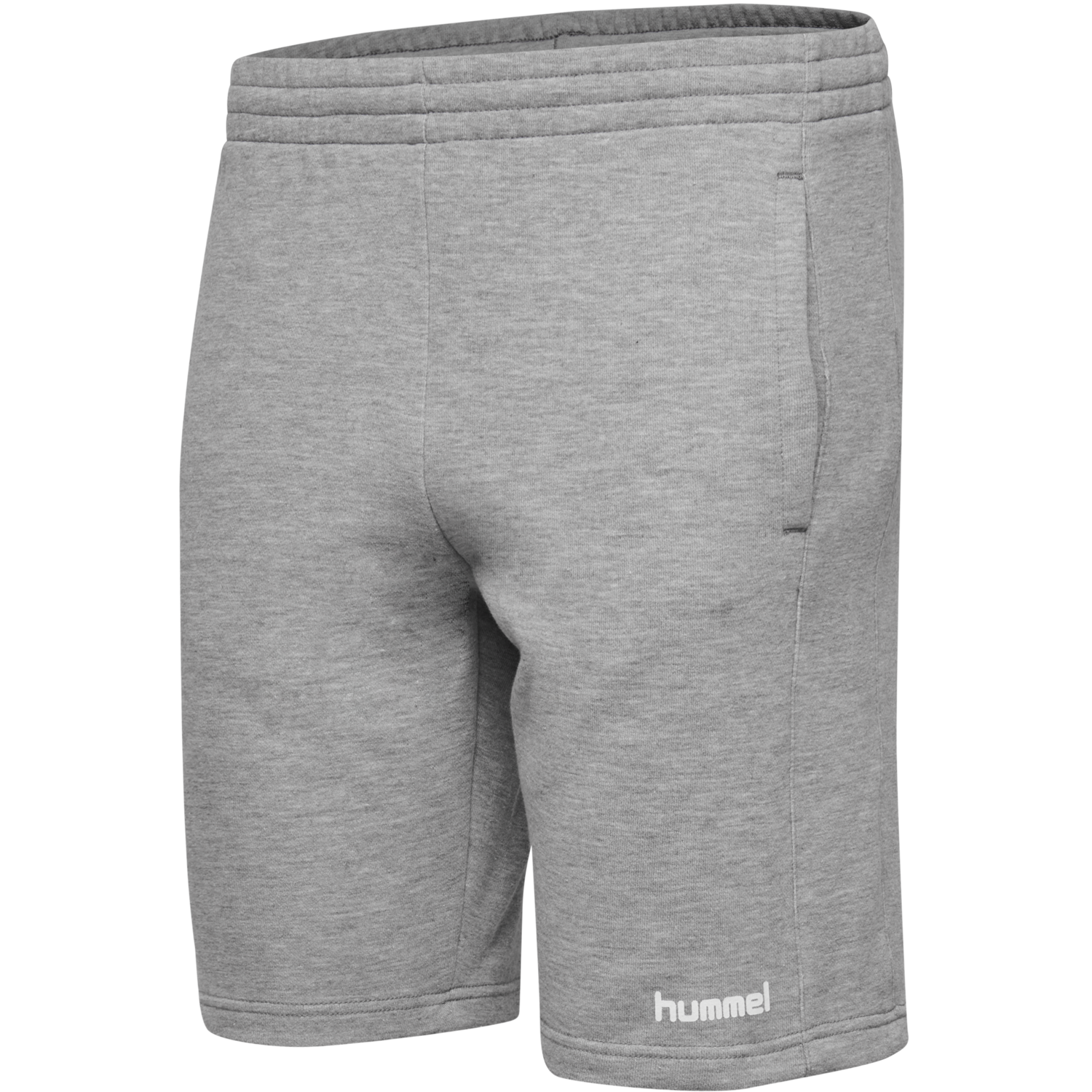 HUMMEL GO COTTON BERMUDA SHORTS WOMAN, GREY MELANGE, packshot