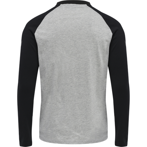 hmlLEGACY BLOCKED T-SHIRT L/S, GREY MELANGE hmlLEGACY BLOCKED T-SHIRT L/S, GREY MELANGE, packshot