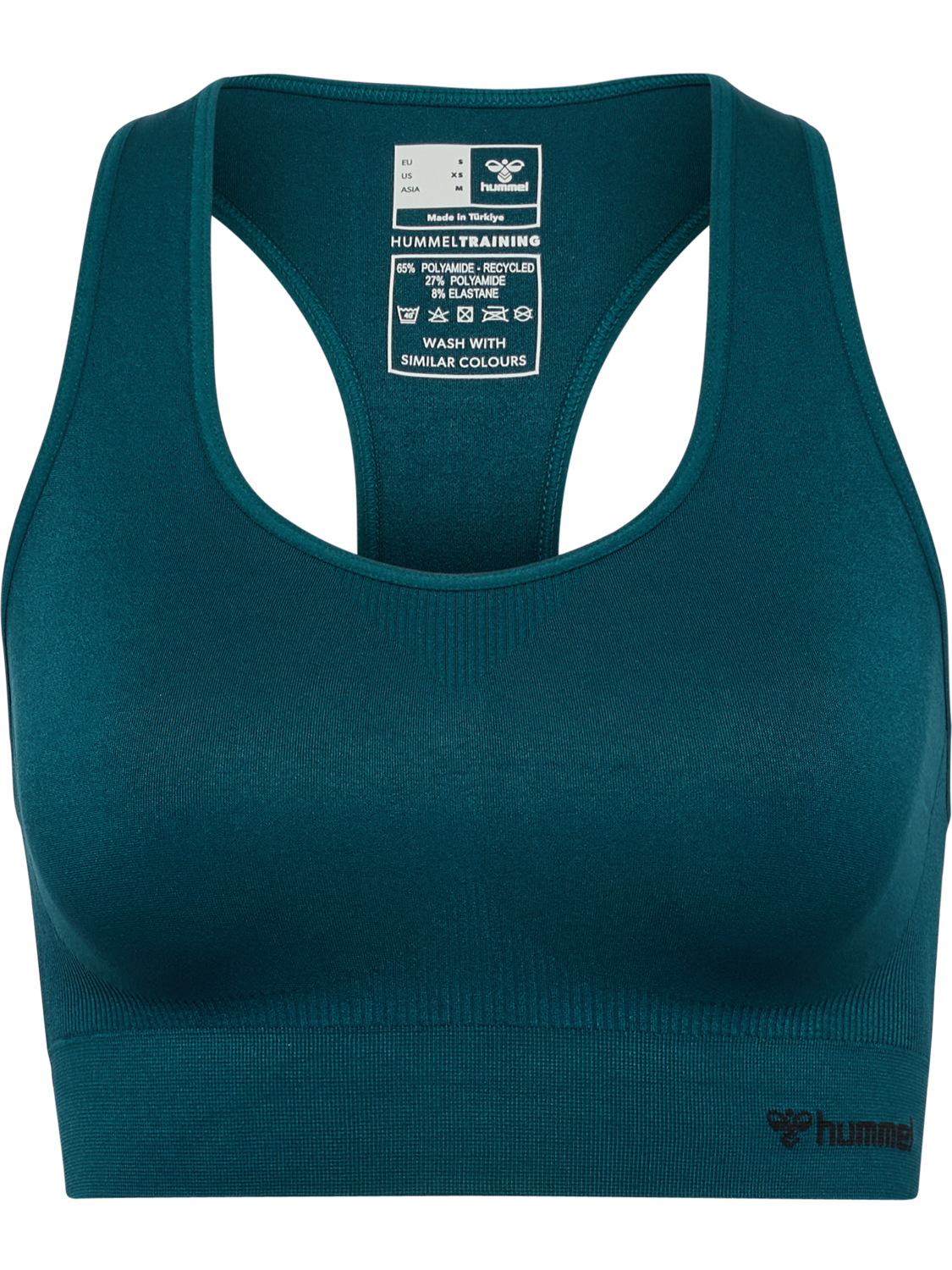 hmlTIF SEAMLESS SPORTS TOP, DARK SEA, packshot