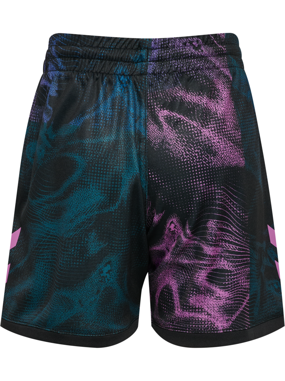 hmlBLAZE CLUB26 GRAPHIC SHORTS KIDS, BLACK/PINK, packshot