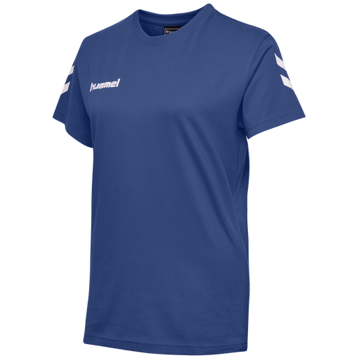 HMLGO COTTON T-SHIRT WOMAN S/S, TRUE BLUE, packshot