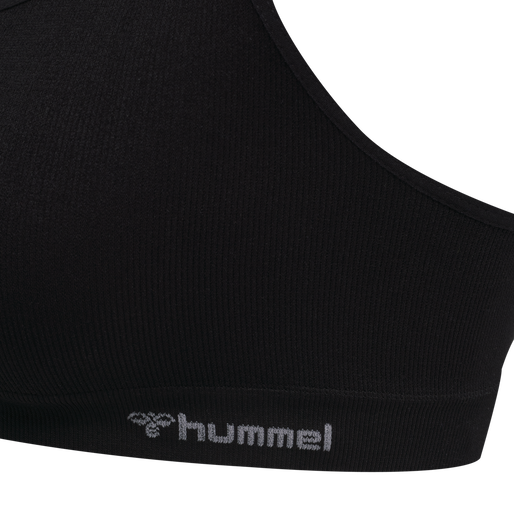 hmlJUNO SEAMLESS BRA, BLACK, packshot
