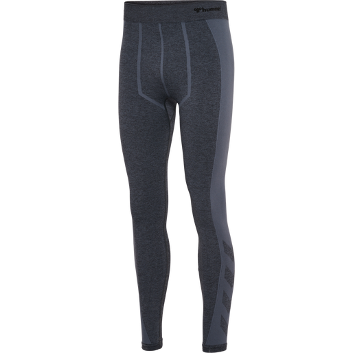 hmlMT JUSTIN SEAMLESS TIGHTS, BLACK/ASPHALT MELANGE hmlMT JUSTIN SEAMLESS TIGHTS, BLACK/ASPHALT MELANGE, packshot