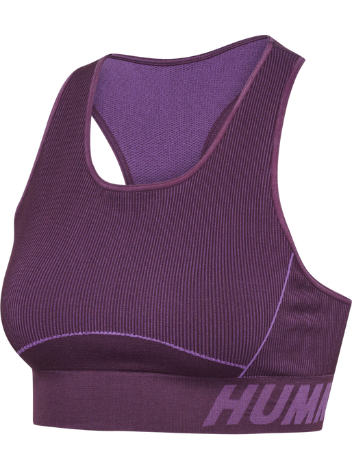 hmlTE CHRISTEL SEAMLESS SPORTS TOP, PLUM PERFECT/BELLFLOWER MELAN, packshot