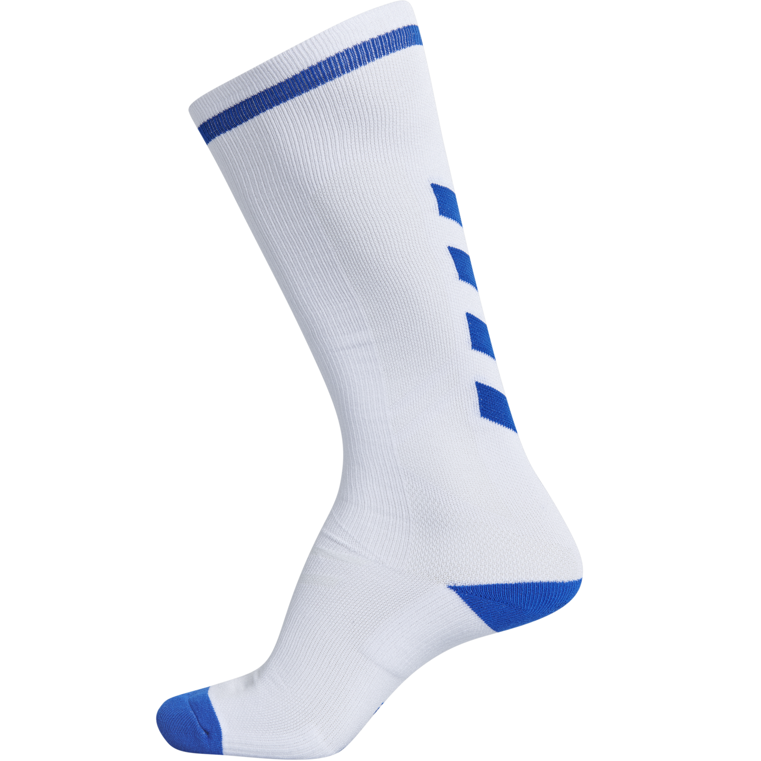 ELITE INDOOR SOCK HIGH, WHITE/TRUE BLUE, packshot