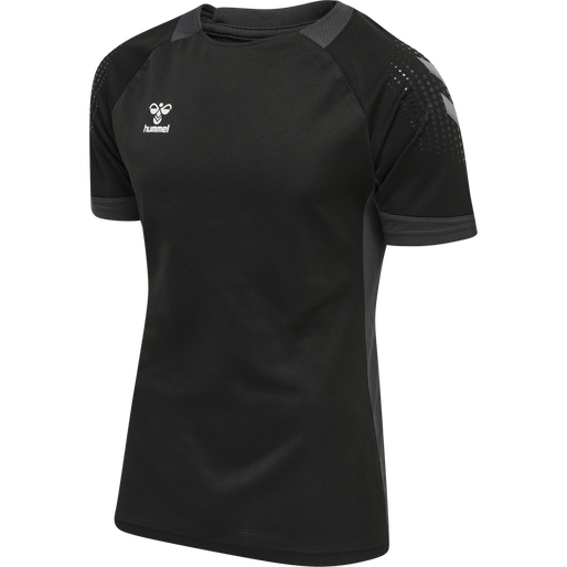 hmlLEAD S/S POLY JERSEY, BLACK, packshot