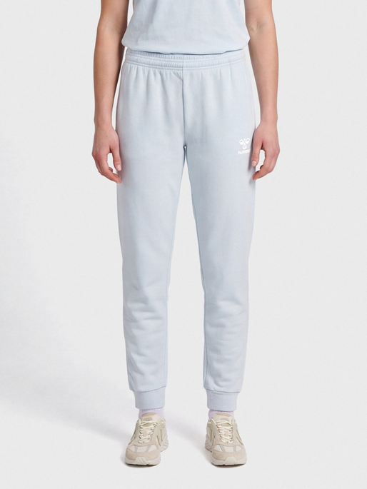 hmlMOVER COTTON CUFF PANTS WOMAN, BABY BLUE, model
