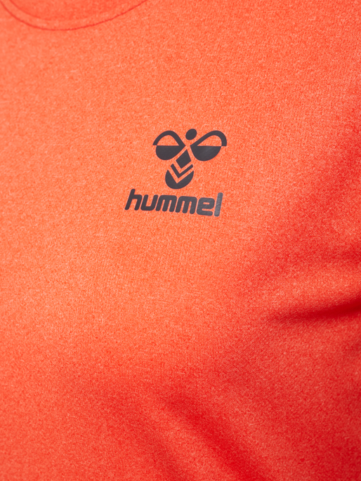 hmlSPRINT MEL T-SHIRT L/S WOMAN, SPICY ORANGE MELANGE, packshot