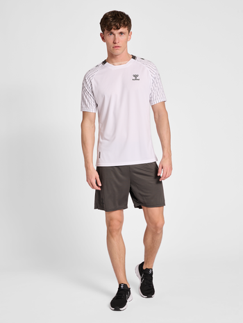 hmlONGRID POLY JERSEY S/S, WHITE, model