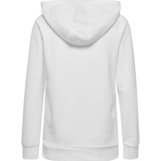 HUMMEL GO COTTON LOGO HOODIE WOMAN, WHITE, packshot