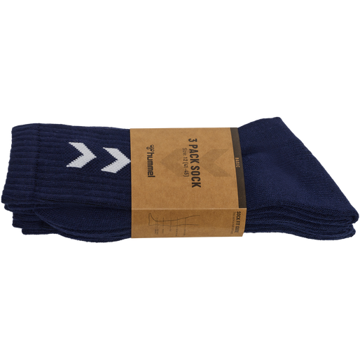 3-Pack Basic Sock, MARINE 3-Pack Basic Sock, MARINE, packshot