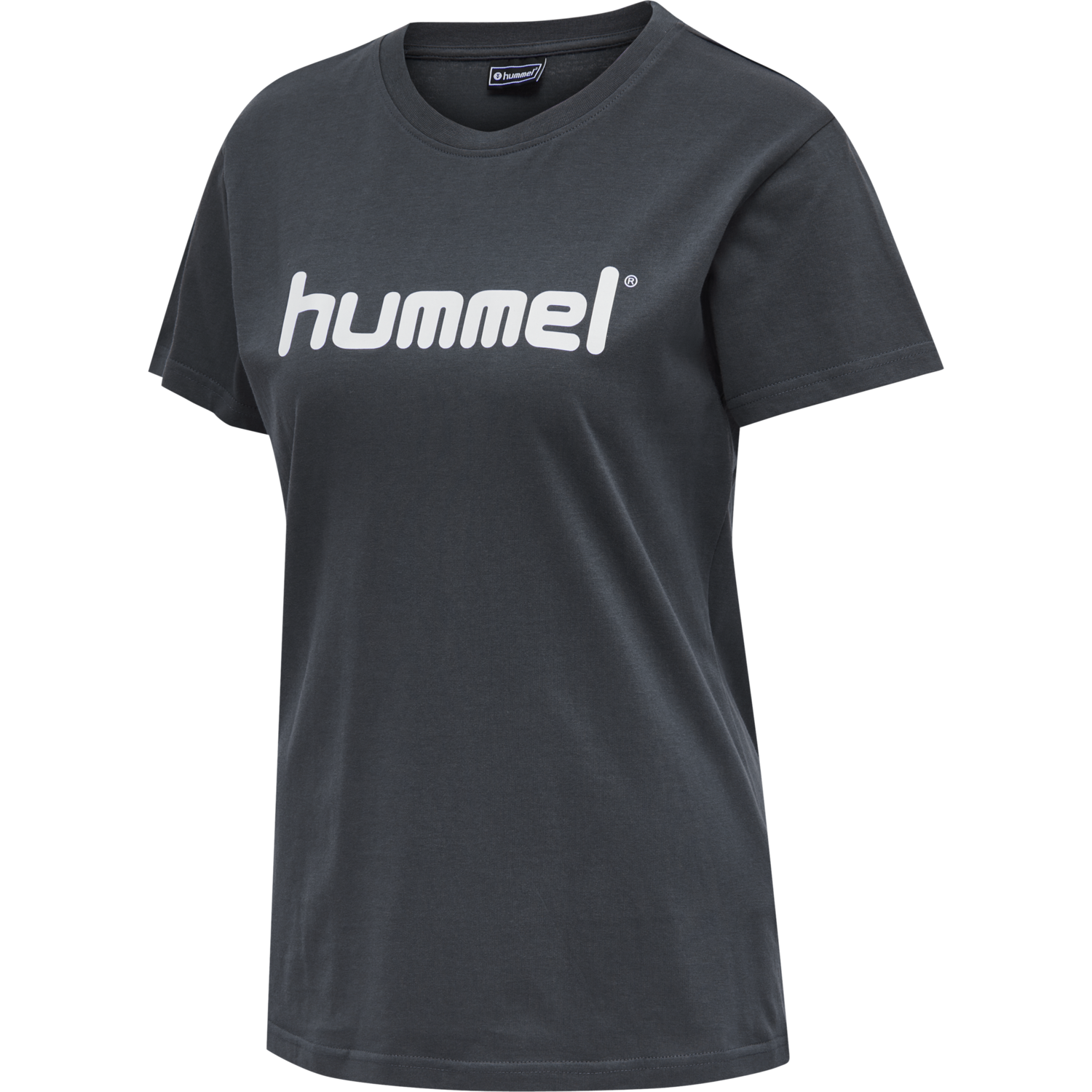 HUMMEL GO COTTON LOGO T-SHIRT WOMAN S/S, INDIA INK, packshot