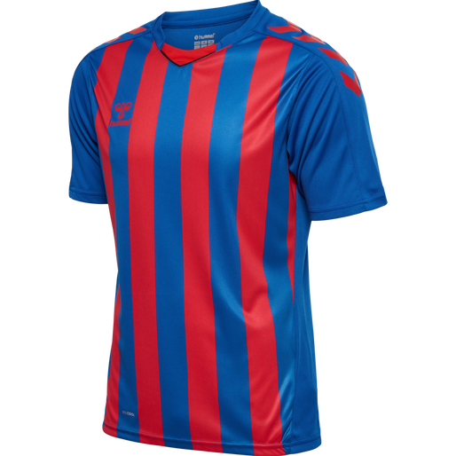 hmlCORE XK STRIPED JERSEY S/S, TRUE BLUE/TRUE RED, packshot