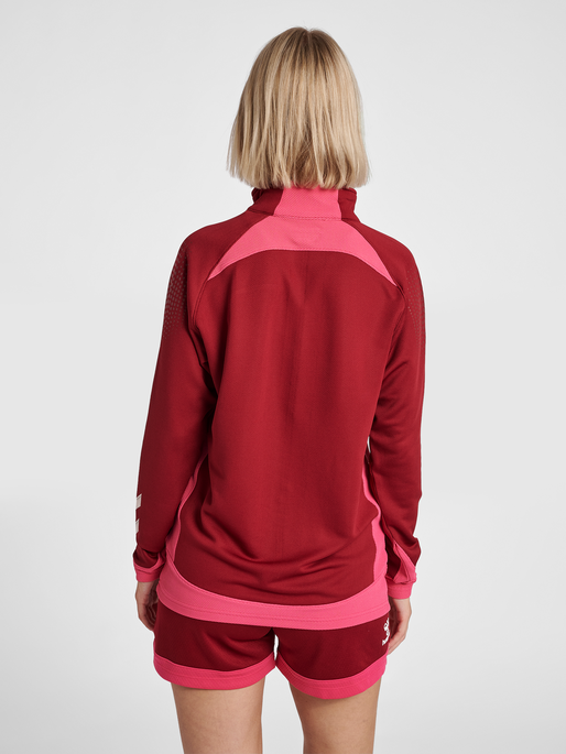 hmlLEAD WOMAN HALF ZIP , BIKING RED, model