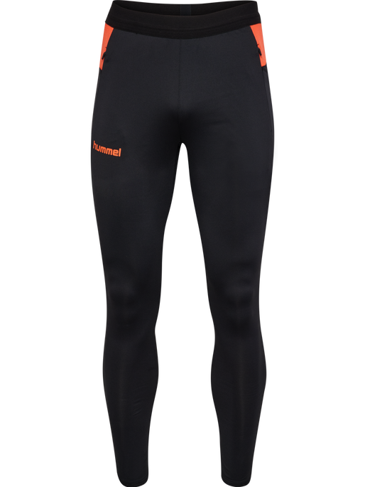 hmlBLAZE PRO TRAINING PANTS, BLACK/ORANGE, packshot